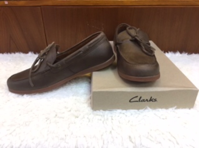 Giày lười da sáp đế kếp Clarks hàng VNXK