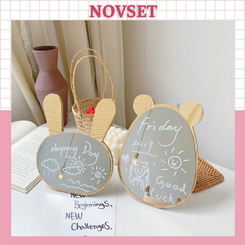 Gương trang điểm tai thỏ NOVET Gương soi Decor Trang Trí Hàn Quốc Xinh Xắn