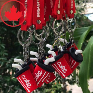 [Chuẩn Auth] Móc khoá cốc coca-cola dây bản to chắc chắn (có sẵn)