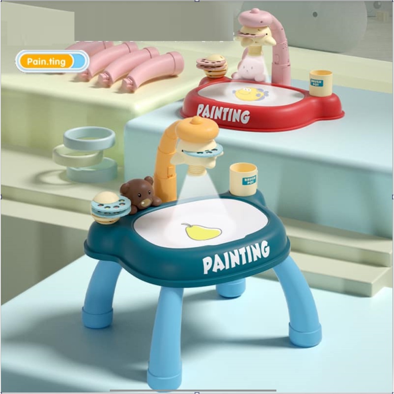 Bàn tập vẽ sáng tạo 💝 Freeship 💝 Bộ bàn máy chiếu đèn tập vẽ cho bé giải trí, đồ chơi cho bé cả ngày