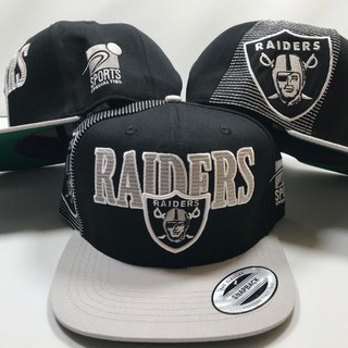 Mũ lưỡi trai thêu Logo RAIDERS NFL iSport Mitchell Ness lớn Vintage chất lượng cao