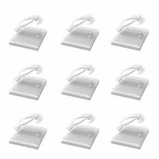 Bộ 20 cái Clips - nẹp kẹp dây cáp điện tiện dụng có sẵn keo 3M màu trắng 13mmx18mm