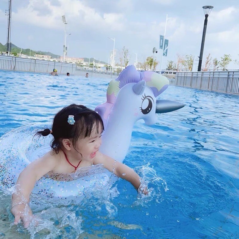 Phao bơi 3D hình kỳ lân pony siêu xinh có đủ size dành cho người lớn và bé gái