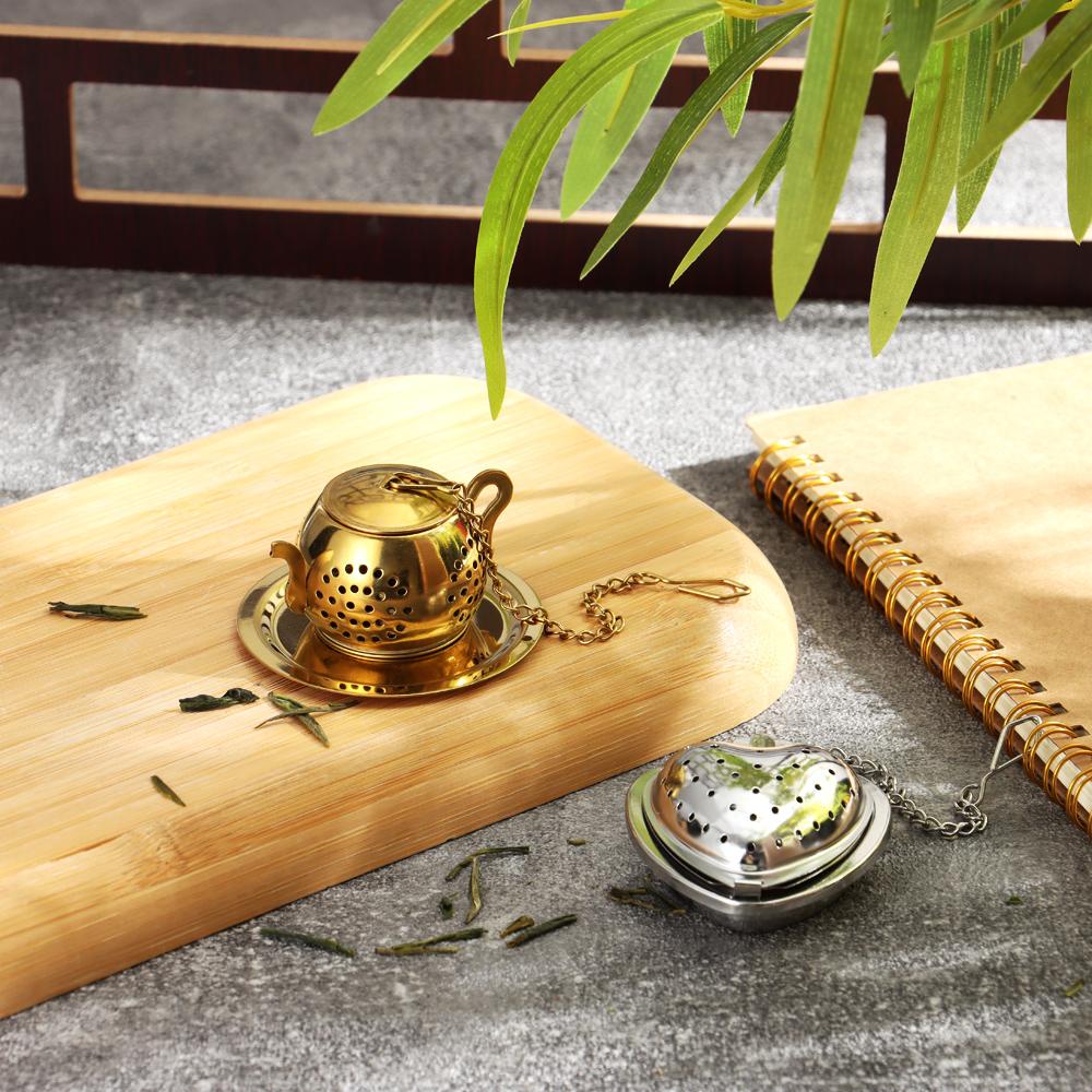Dụng Cụ Lọc Trà Hình Quả Thông 3D Bằng Thép Không Gỉ