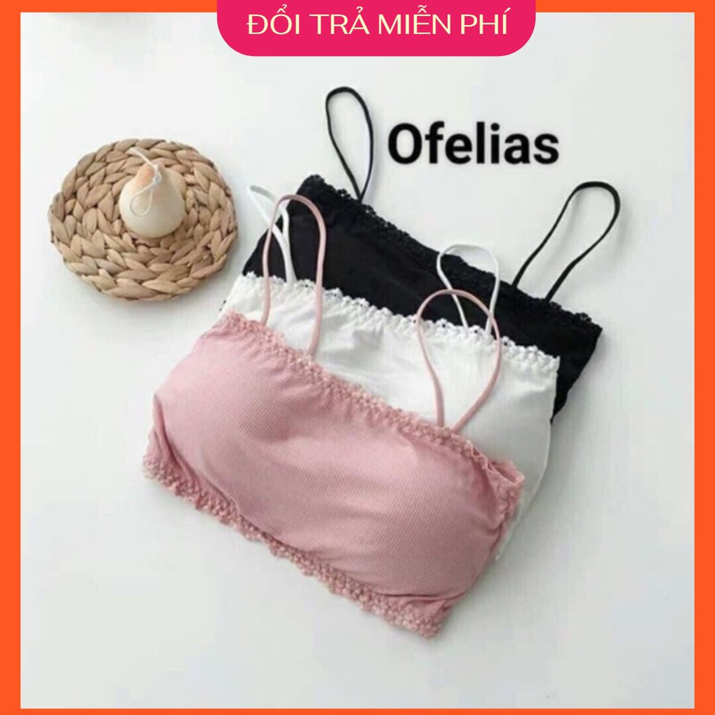 Áo bra viền hoa bánh bèo mẫu mới Siêu đẹp cài sau