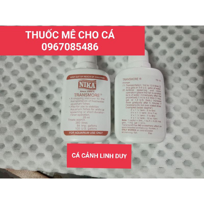 Thuốc mê cho các loại cá Nika 28ml