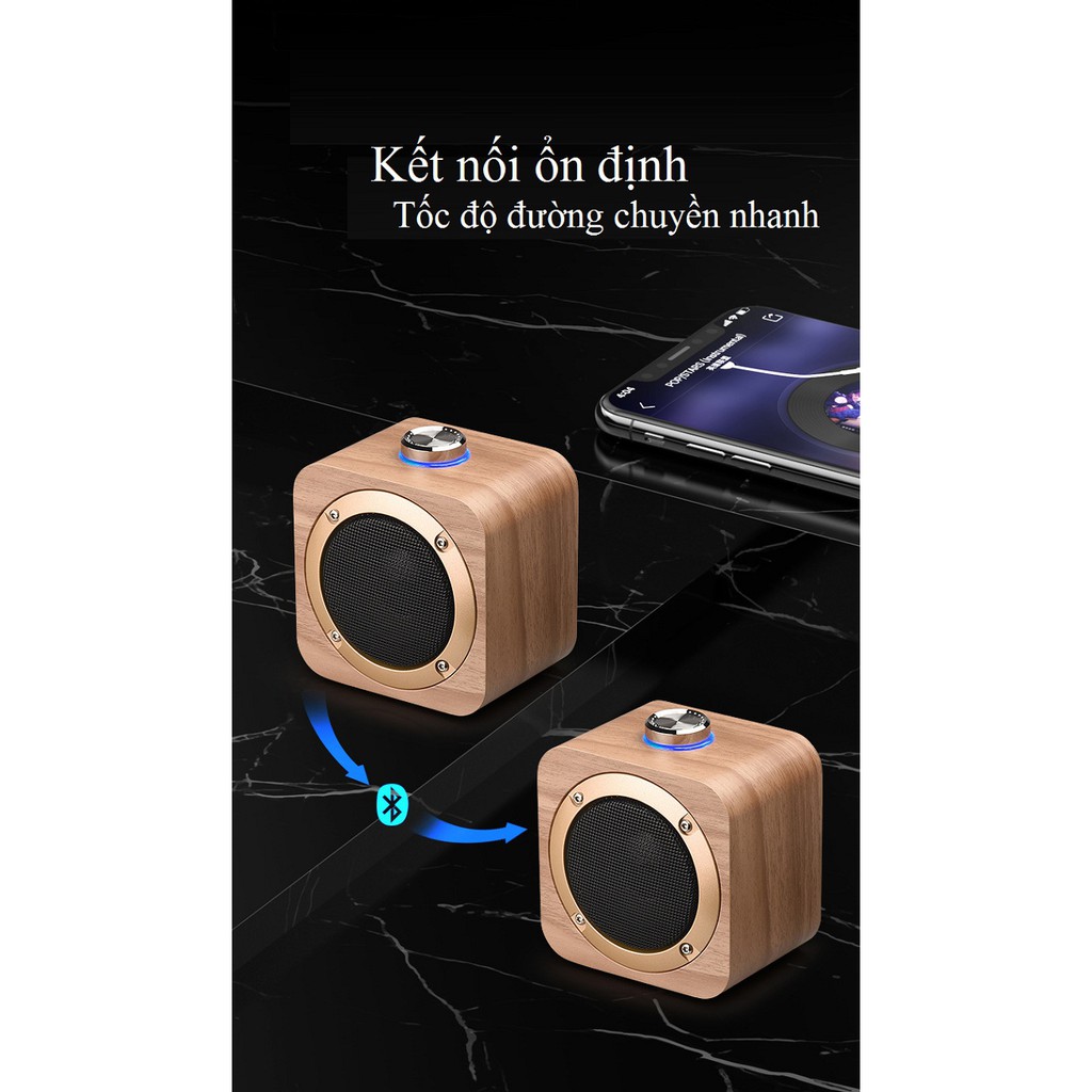 Loa nghe nhạc Huqu HQ-Q1B kết nối bluetooth 4.2 kết nối khoảng cách 10m