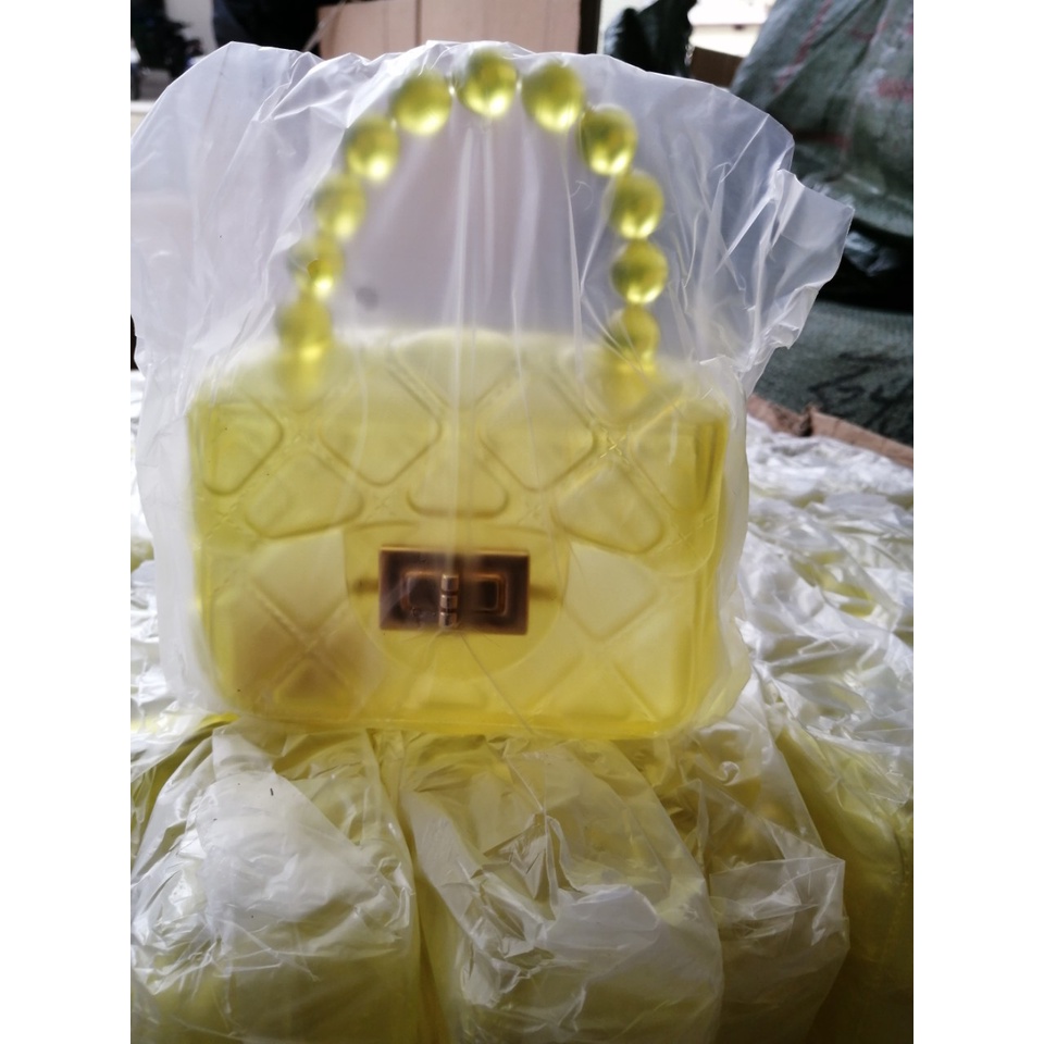 d0987 Túi Silicon Nhựa Dẻo  Quai Ngọc Mini Cho Mẹ và Bé trong suất