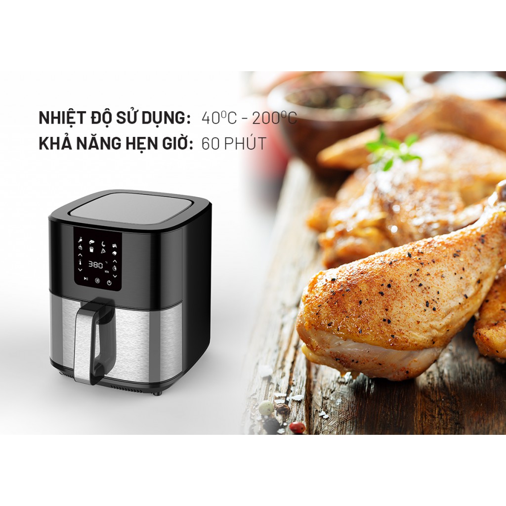 LỖI 1 ĐỔI 1 TRONG 3 THÁNG || NỒI CHIÊN KHÔNG DẦU 5LIT7 YAKYO TP570S || BẢO HÀNH CHÍNH HÃNG 24 THÁNG