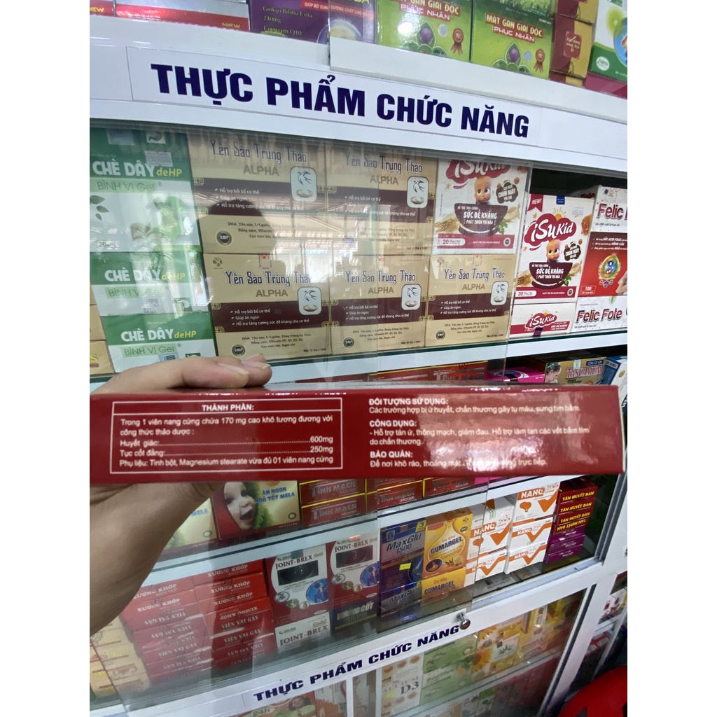 Viên uống tán huyết đan, giúp làm tan máu bầm, ứ huyết hộp 20 viên- Nhà Thuốc Mỹ Kim