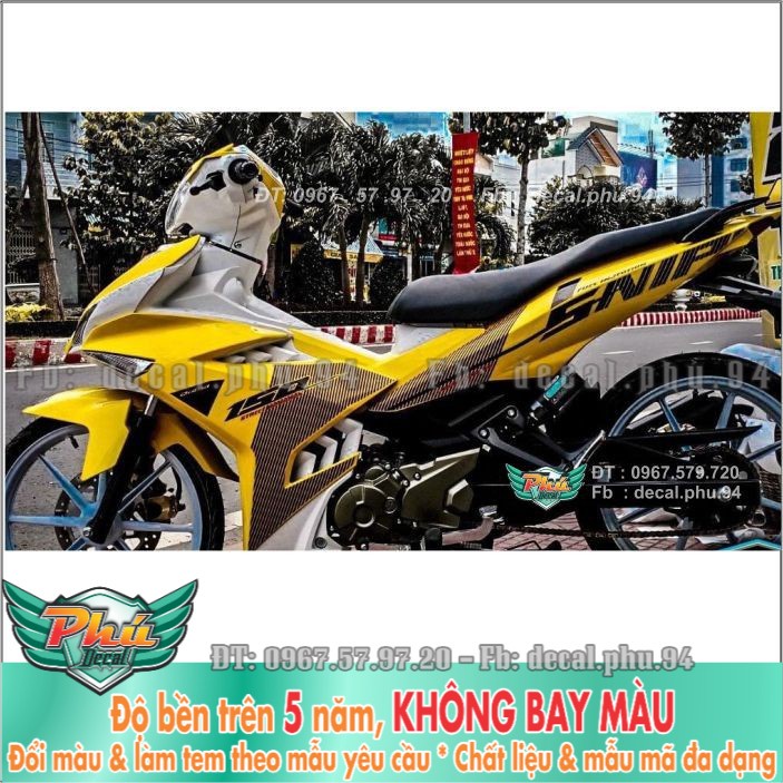Tem rời Exciter 150 Sniper vàng đen (H) -1