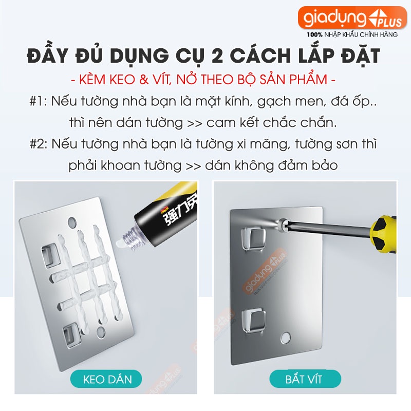 Kệ INOX 304 dán tường để úp chén đĩa siêu chắc, không cần khoan tường LAZYDO cao cấp (TG-0201)