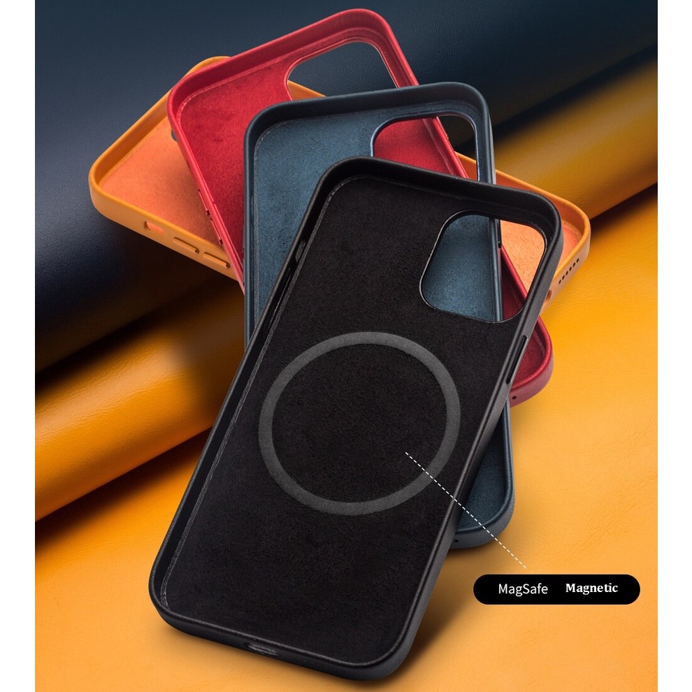 Bao Da Điện Thoại Từ Tính Phong Cách retro Cho iphone 12 pro max 12pro Ốp