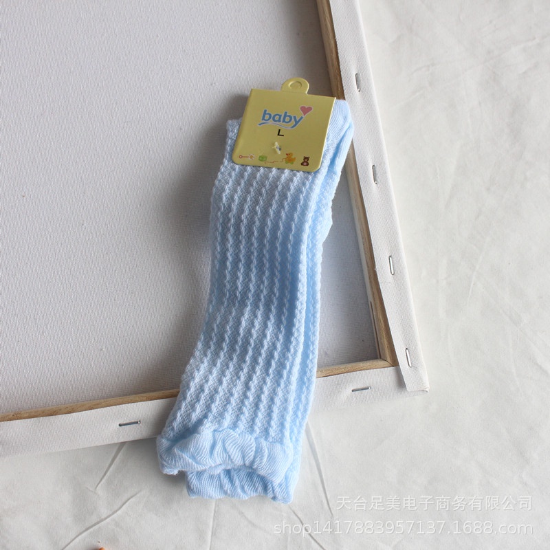 Vớ Cotton Dài Đến Đầu Gối Chống Trượt Phối Lưới Đính Nơ Thời Trang Mùa Hè Cho Bé Gái 0-3 Tuổi