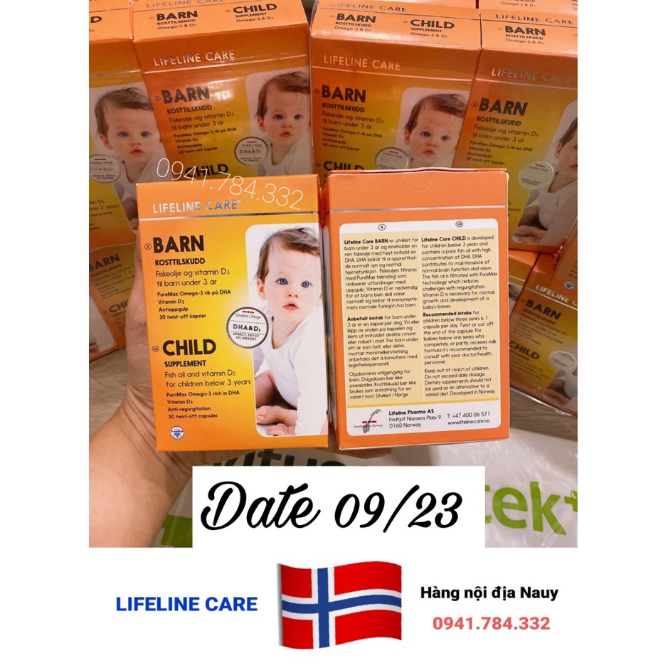 Dầu cá Kim Cương Lifeline Care - Hộp 30viên [Nội địa NAUY]