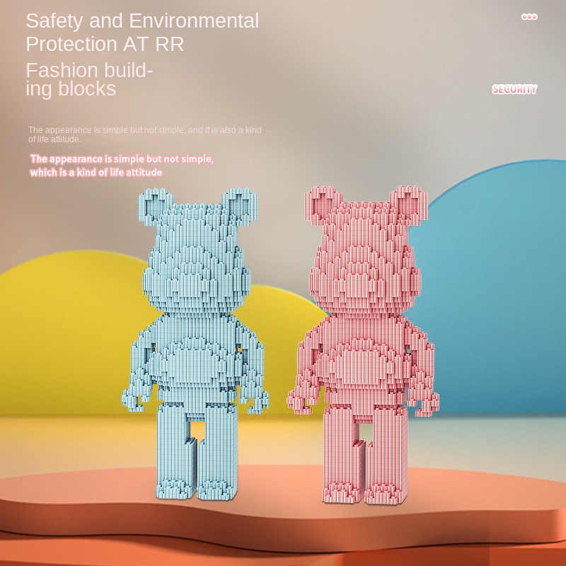 Đồ Chơi LEGO Lắp Ráp Gấu kaws Nhiều Màu Dễ Thương Cho Bé Trai