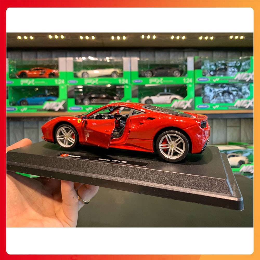 Xe mô hình Ferrari 488 GTB tỉ lệ 1:24 hãng Bburago