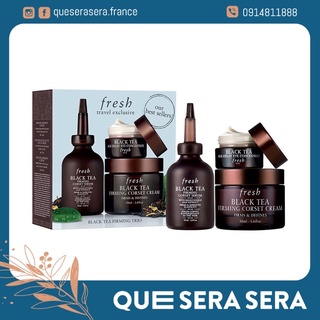 Set Fresh Black tea Trio gồm serum, kem dưỡng, kem mắt full size