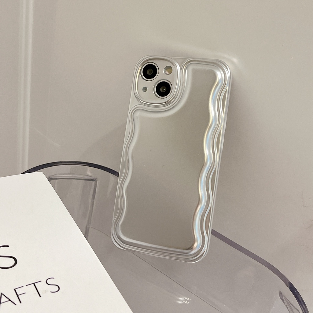 Ốp Điện Thoại Mềm In Hình Sóng Bạc Đẹp Mắt Cho Iphone 12 pro max 11 pro max xs max xr x 13promax 14 pro max 14 plus