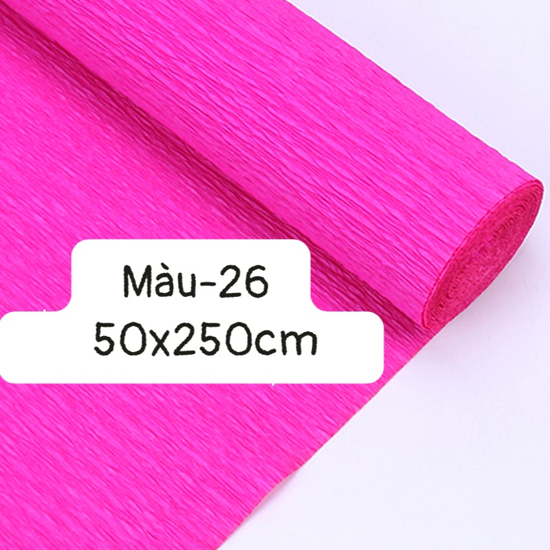 Giấy Nhún Giấy Nhăn Cuộn Làm Hoa Gói Hoa Đẹp Giá Rẻ KT 50*250cm