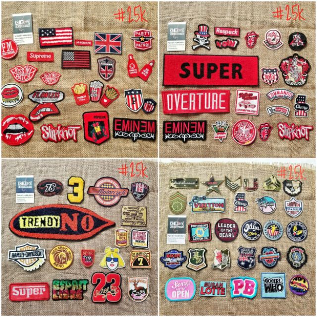 -HÀNG NHẬP KHẨU  Sticker lô gô , patches ủi , miếng thêu dán vào quần jean , áo khoác Liên hệ mua hàng 084.209.1989