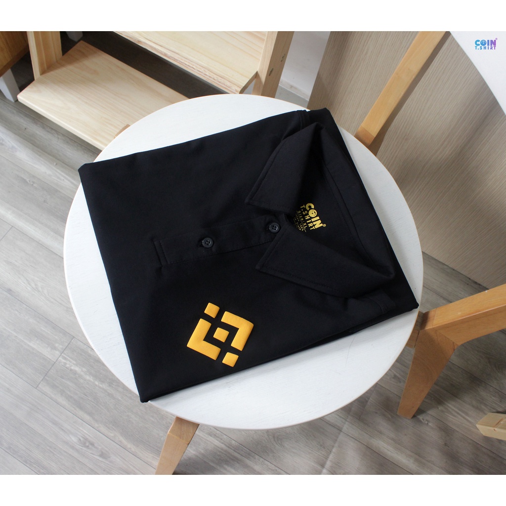 Áo Polo cao cấp Binance in nổi 3D (cointshirt) Bitcoin ,Ethereum ETH, Polkadot DOT, Near, Solana SOL, Celo, Crypto