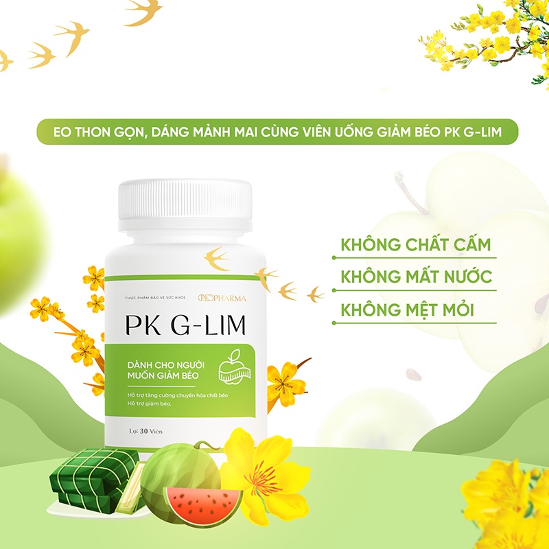 Viên uống hỗ trợ giảm cân PK G-LIM Dr.Lacir 1 hộp 30 viên - thúc đẩy đốt cháy mỡ thừa DR49