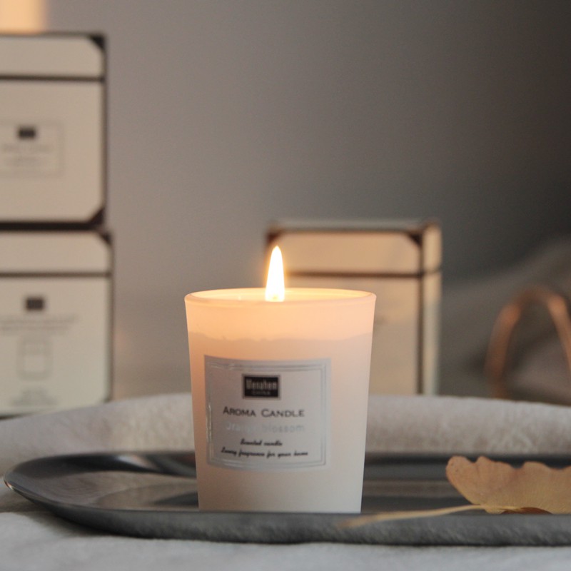 Ly Trắng Đen Nến Thơm Từ Tinh Dầu Thư Giãn Không Khói Cao Cấp Candle Cup
