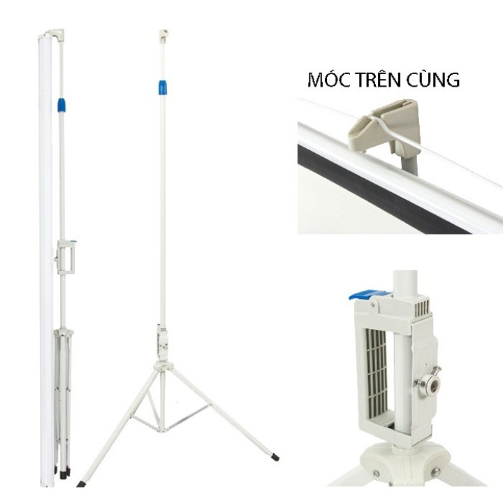 Màn Chiếu 3 Chân 100inch - 1m78 x 1m78. Màn chiếu chất lượng cao, hình ảnh chiếu sắc nét, khung chân chắc chắn