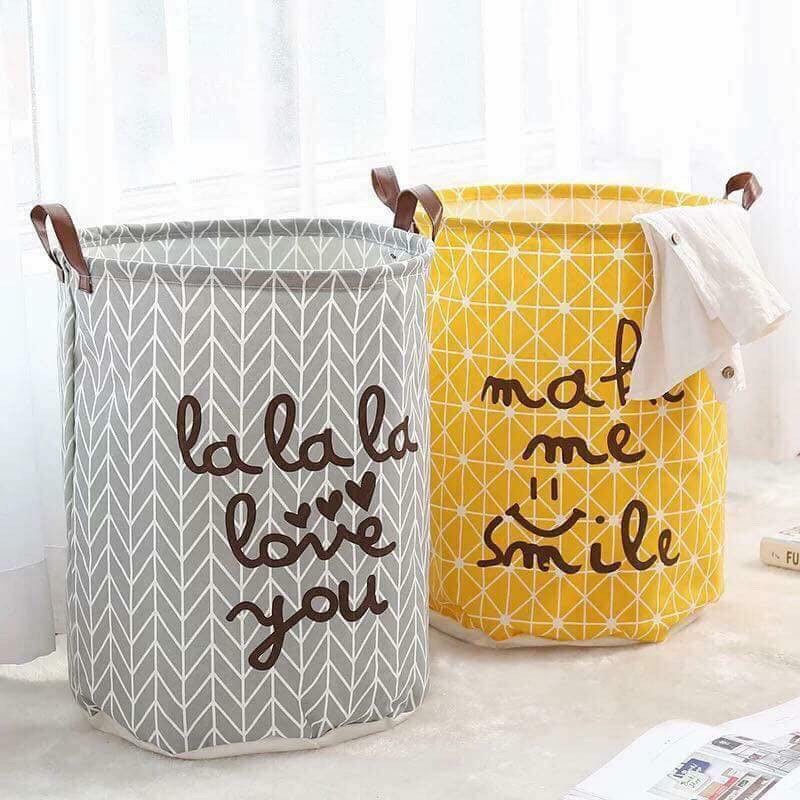 Sọt đựng đồ đa năng vải dù, sọt đựng quần áo đồ chơi đồ dùng xinh xắn