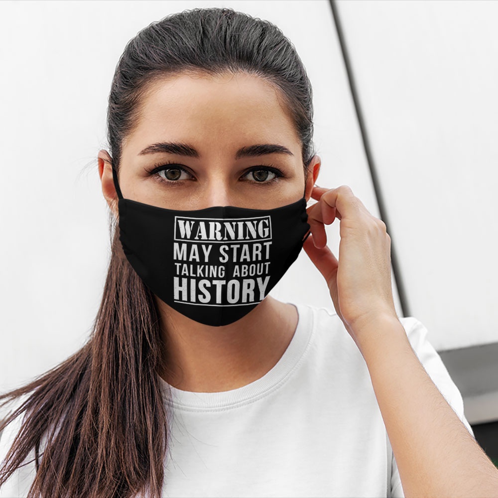 Khẩu trang vải 3d QUOTES_3317 CARTWELL chất liệu polyester cotton 100% chống bụi in họa tiết 3d unisex