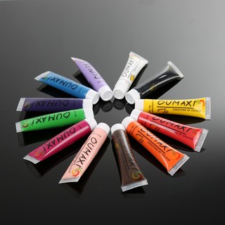 12 colors 3D nail polish