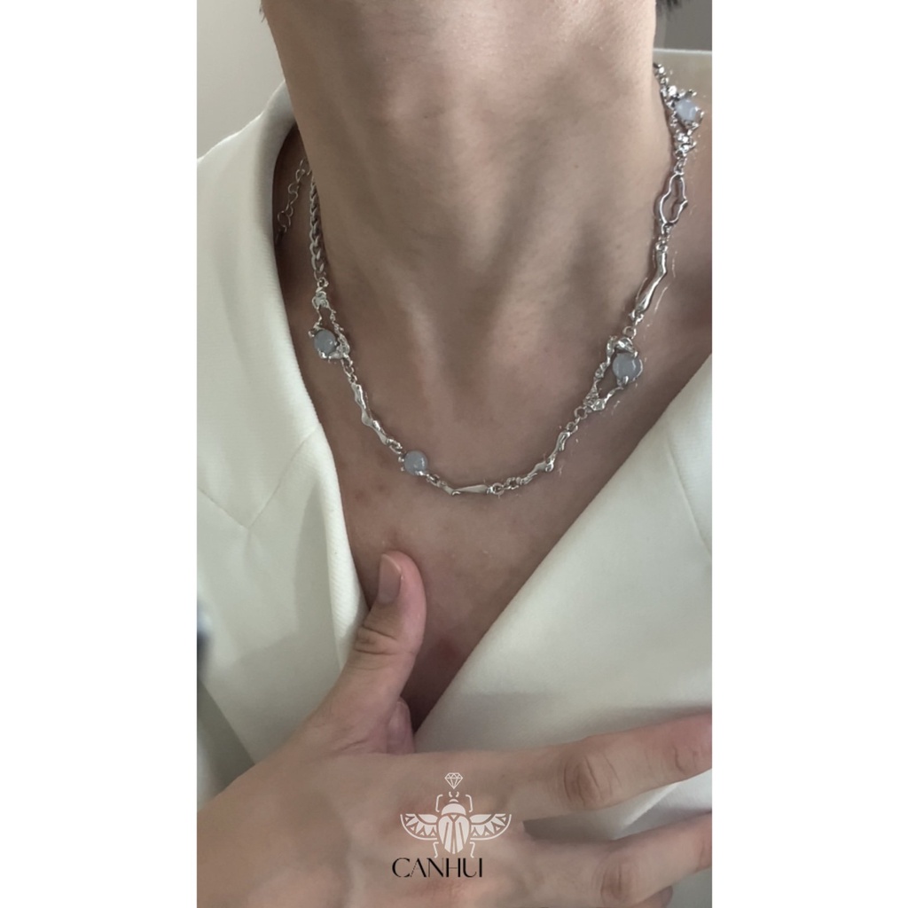 Vòng cổ Mặt Hình Mắt Mèo Đính Đá Sang Trọng Cho Nam Nữ