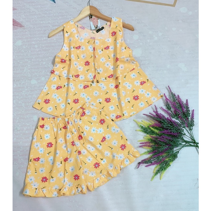Đồ bộ nữ 2 tầng 🌺 SIÊU XINH🌺 vải lụa mềm, mịn, mặc mát.