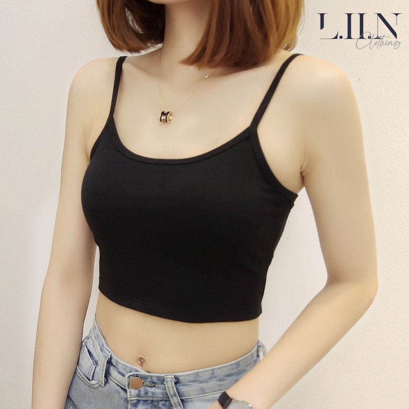 [Mã WABRM50 giảm 15% đơn 99k] Áo hai dây sợi bún mảnh vải cotton LIIN CLOTHING ôm body thoáng mát SP006 | BigBuy360 - bigbuy360.vn