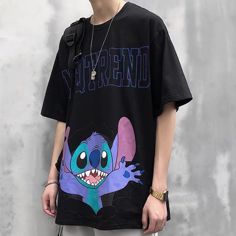[Y HÌNH 100%]Áo Thun Nam Nữ STITCH From Rộng Hot Trend Mới Vải Mềm Mịn Giá Xưởng
