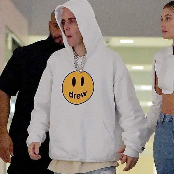 ⚡️[CHỈ 1 NGÀY] - Áo Hoodie Justin Bieber Drew House Mascot Pullover WHITE cao cấp full tag túi, Áo hoodie DREW