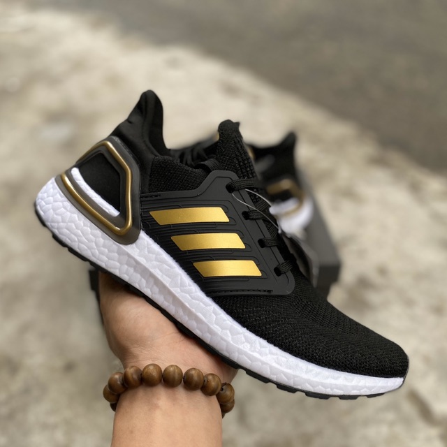 [Fullbox, tag] Giầy ultra boost đen phối vàng nam