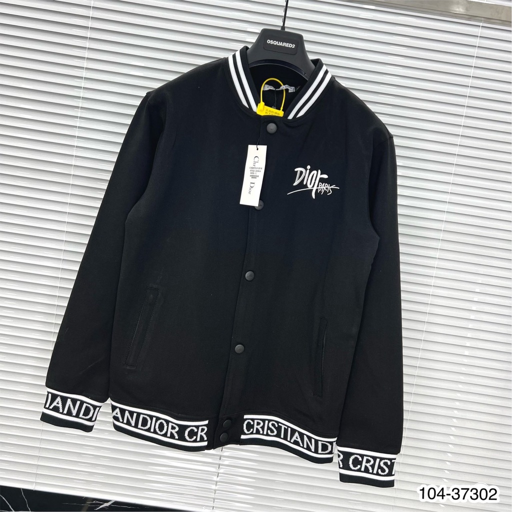 Áo Khoác Bomber Nam Di.or Họa Tiết Logo Ngực . Áo Khoác Bomber Di.or Chất Dạ Cao Cấp - MINH TÂY STORE