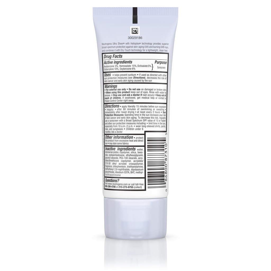 Kem Chống Nắng Neutrogena Ultra Sheer® Dry-Touch Sunscreen Broad Spectrum SPF 100+ (88mL)