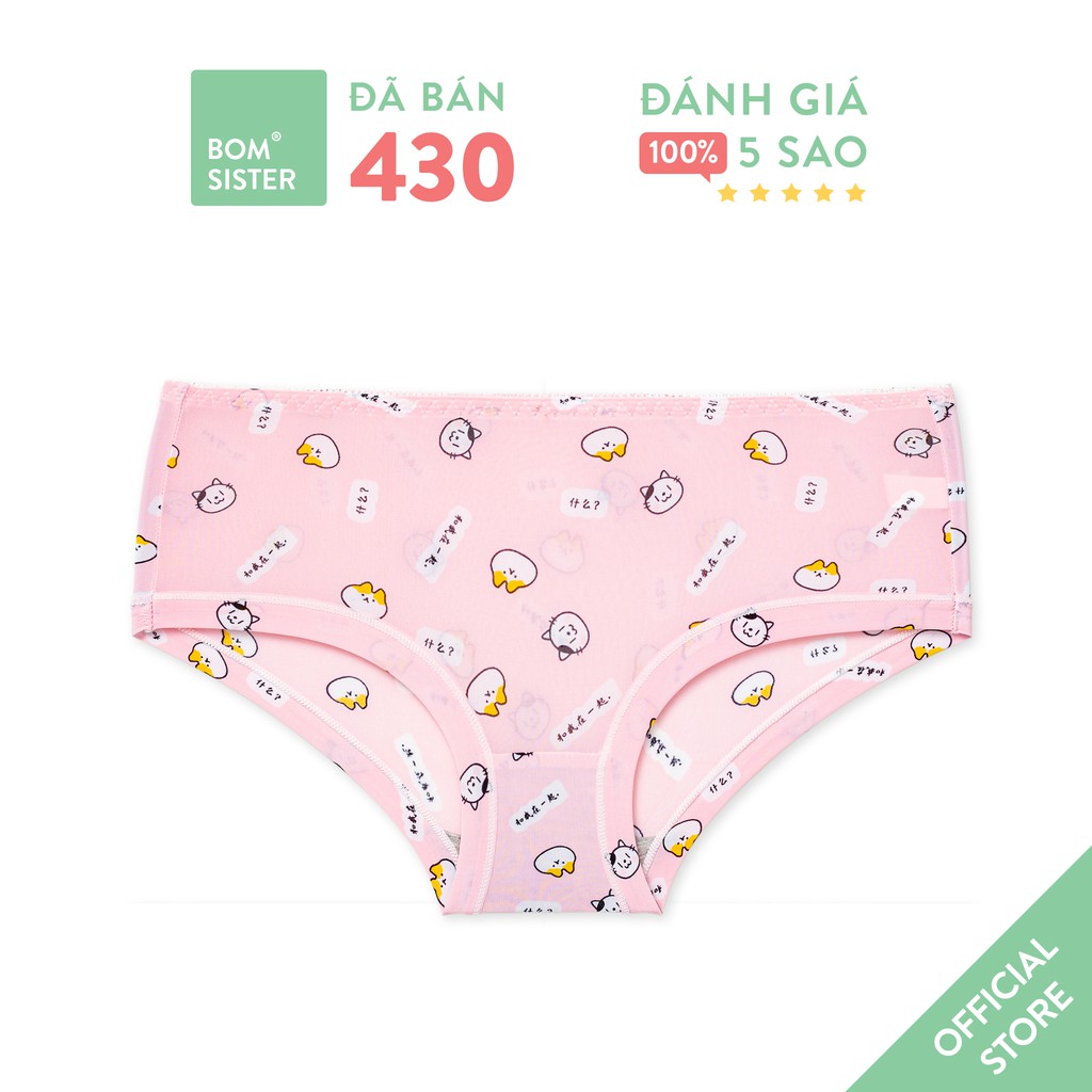 [Mã FAMALLT5 giảm 15% đơn 150k] Quần Lót Su Gấp Viền Hoạ Tiết Dễ Thương Lưng Thấp Phần 1 BOM SISTER Q5519