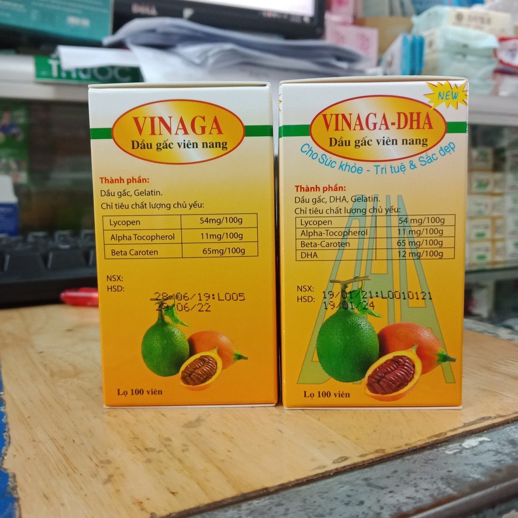 DẦU GẤC VINAGA/ VINAGA DHA LỌ 100 VIÊN