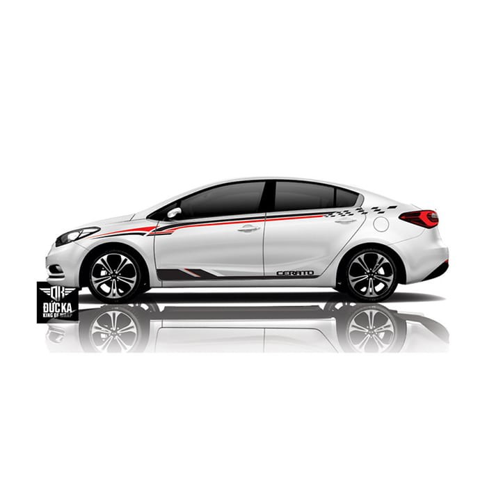 Decal tem sườn xe Cerato - Decal cao cấp chính hãng 3 lớp