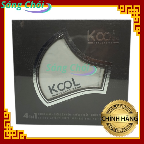 KOOL NeoMask VC (Màu Xám) Khẩu Trang Chống Nắng 4-in-1 - PM2.5 Chống Ô Nhiễm Chống Bụi Mịn Kháng Khuẩn