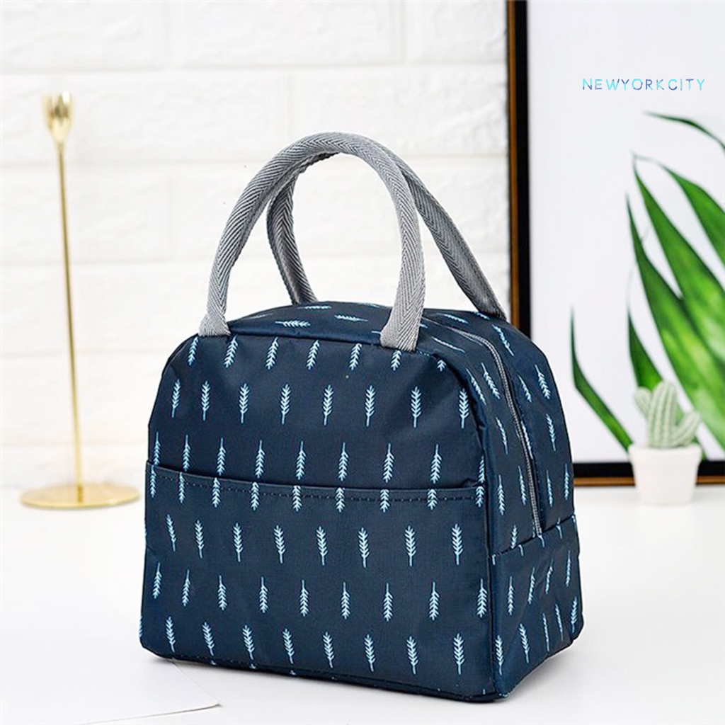 Túi Vải Oxford Đựng Hộp Cơm Trưa Cách Nhiệt Chống Nước In Họa Tiết Hoạt Hình