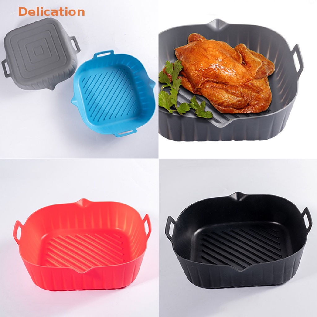 1 Nồi Chiên Không Dầu Bằng Silicone Chống Dính Kèm Khay Nướng Tiện Dụng