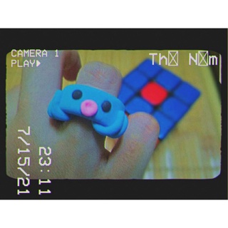Nhẫn đất sét tự khô / Chunky clay rings hình bạch tuộc octopus indie aesthetic