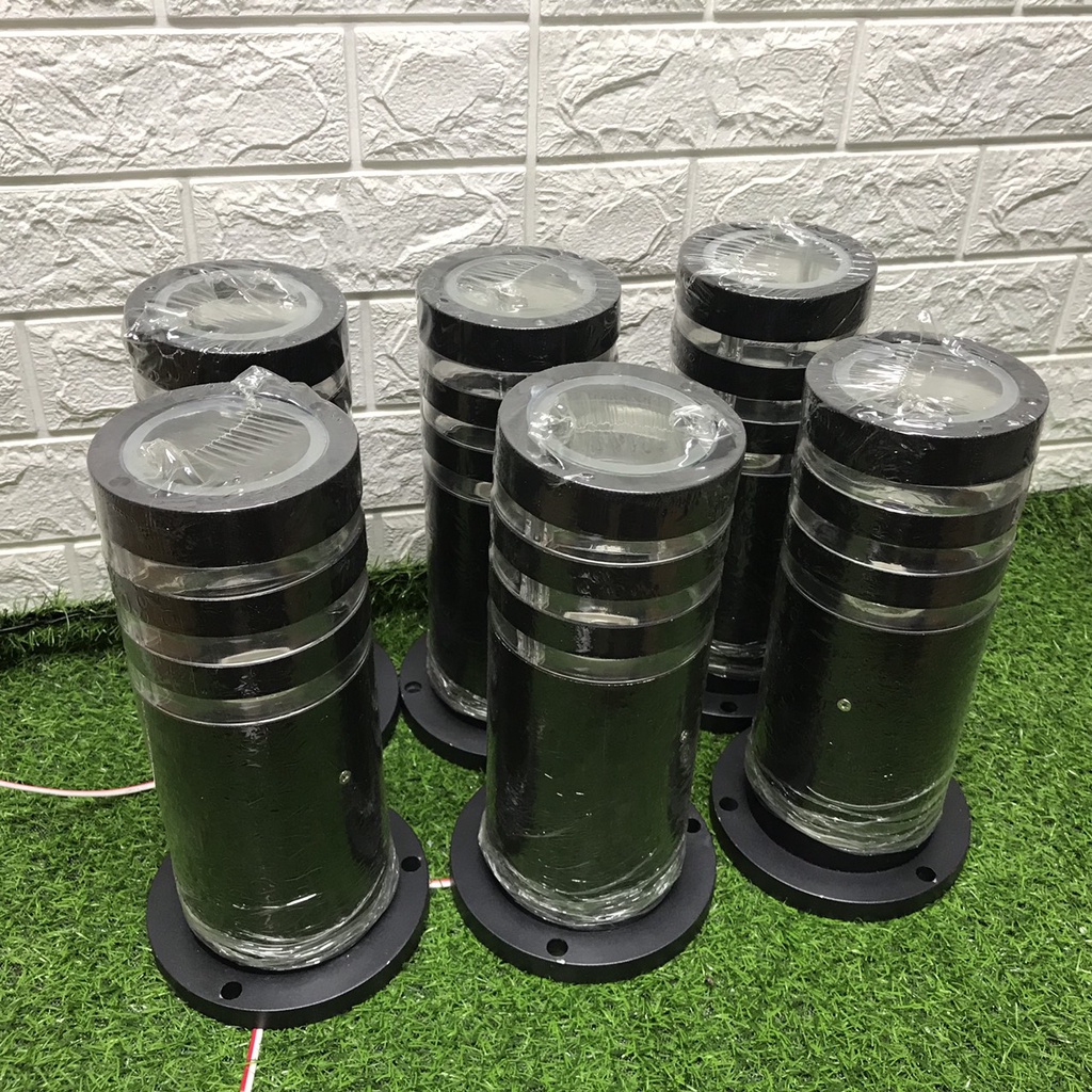 Đèn sân vườn trụ ống tròn 3 vạch đui xoáy E27 sáng đẹp chiếu sáng lối đi, quảng trường, công viên bảo hành 2 năm