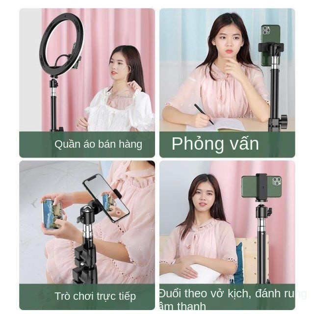 Giá đỡ điện thoại di động, thiết bị phát sóng trực tiếp, chân máy đa chức năng, mỏ neo để bàn, chụp ảnh nhanh và