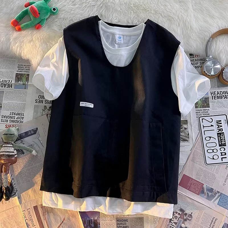 Áo Ba Lỗ Mỏng Phong Cách Nhật Bản Thời Trang Mùa Hè Dành Cho Nam M-3XL 3 Màu Cá Tính